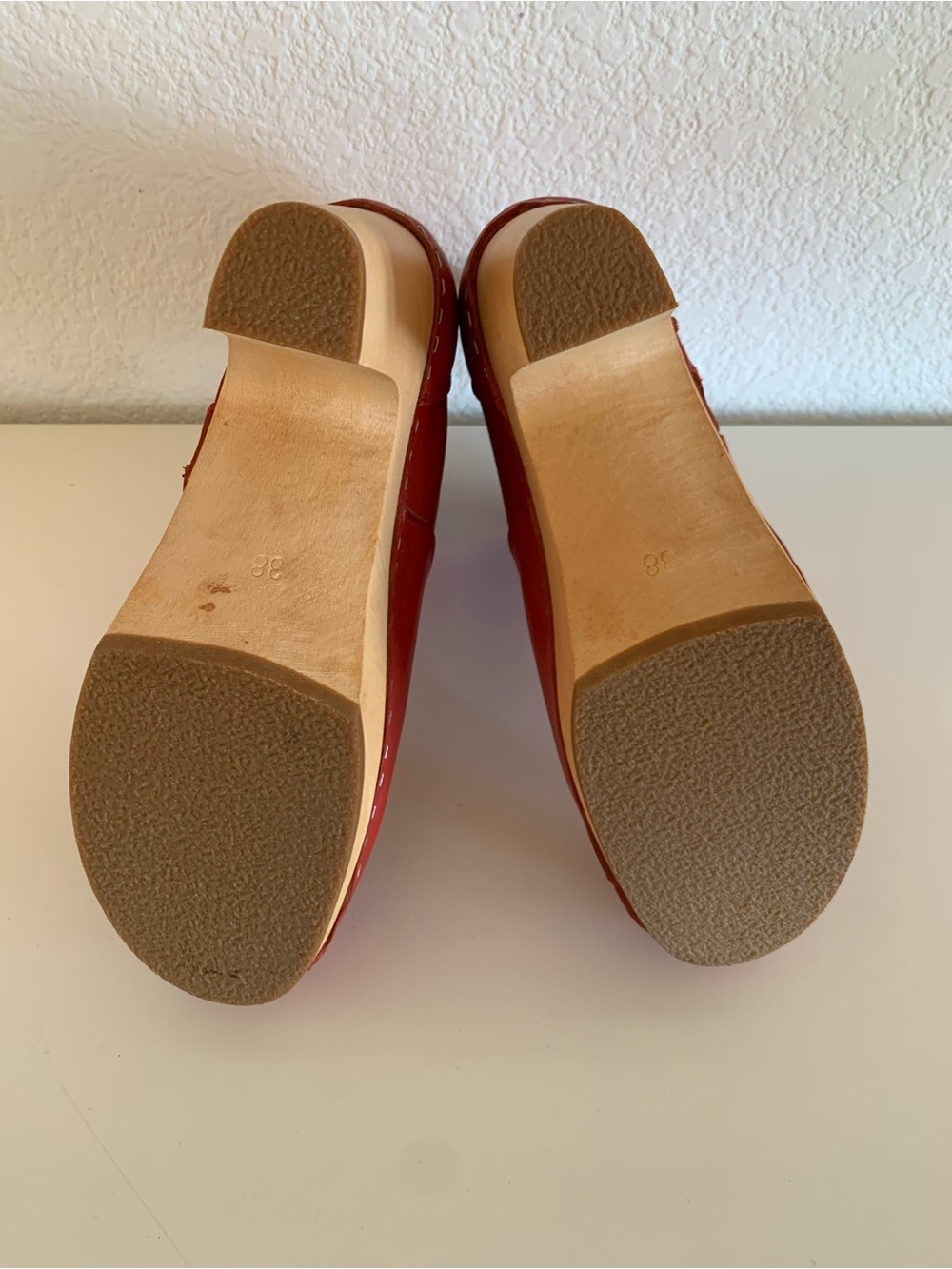 Swedish Hasbeens Red Leather Zip Clog Booties - Picture 5 of 5